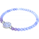 Bracelet elastique - soleil - calcedoine bleu - diamètre 13mm - longueur 18_18,5cm