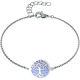 Bracelet acier - arbre de vie - cacledoine bleu - diamètre 14mm - longueur 16+4cm