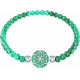 Bracelet elastique - fleur de vie - malachite - diamètre 13mm - longueur 18_18,5cm