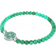 Bracelet elastique - fleur de vie - malachite - diamètre 13mm - longueur 18_18,5cm