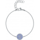 Bracelet acier - fleur de vie - cacledoine bleu - diamètre 14mm - longueur 16+4cm