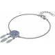 Bracelet acier - attrape-reves - cacledoine bleu - diamètre 14mm - longueur 16+4cm