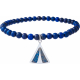 Bracelet acier - lapis lazuli - diamètre 4mm -  longueur 16+4cm