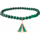 Bracelet acier rosé - malachite - diamètre 4mm -  longueur 16+4cm