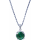 Collier argent rhodié 3,3g - rond 8mm cabochon - malachite - 40cm