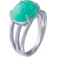 Bague argent rhodié 5,3g - oval 10x12mm cabochon - amazonite - T50 à 64