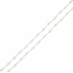 Collier argent rhodié 3g - boules facettées pierre de lune 3-4mm - longueur : 42+5cm