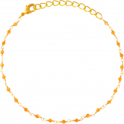 Bracelet plaqué or 3 microns - boules facettées cornaline 2-2.5 - longueur : 16+4cm