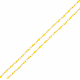 Collier plaqué or 3 microns - boules facettées quartzite teintée jaune 2-2.5 - longueur : 42+5cm