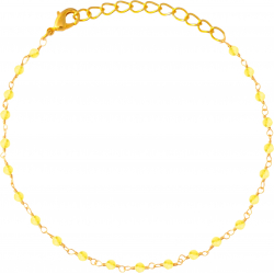 Bracelet plaqué or 3 microns - boules facettées quartzite teintée jaune 2-2.5 - longueur : 16+4cm