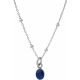 Pendentif en argent rhodié 0,5g - lapis lazuli - ovale - 4x6mm