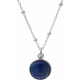 Pendentif en argent rhodié 0,7g - lapis lazuli - rond - 10mm