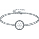 Bracelet argent rhodié 3,6g - fleur de vie - diamètre 15mm - longueur 17+3cm