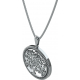 Collier argent rhodié 6,2g - arbre de vie - diamètre 25mm - longueur 45cm