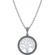 Collier argent rhodié 5g - arbre de vie - diamètre 25mm - longueur 45cm