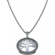 Collier argent rhodié 5g - arbre de vie - diamètre 25mm - longueur 45cm