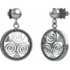 Boucles d'oreilles argent rhodié 3,5g - triskel - diamètre 15mm