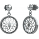 Boucles d'oreilles argent rhodié 3,5g - fleur de vie - diamètre 15mm