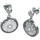 Boucles d'oreilles argent rhodié 3,5g - fleur de vie - diamètre 15mm