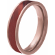 Bague en titane rosé - il de taureau incrusté - largeur 5mm - épaisseur 2mm - T50 à 64