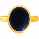 Bague en acier doré - onyx - cabochon oval 9x11mm - T50 à 64