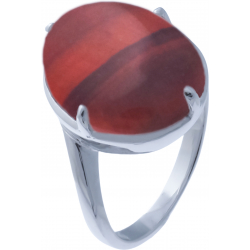 Bague argent rhodié 5,6g - il de taureau - cabochon 12x16mm - T52 à 64