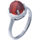 Bague argent rhodié 2,90g - il de taureau - cabochon rond 8mm - T50 à 64