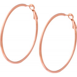 Créoles acier rosé - tube rond 2mm - diamètre : 30mm