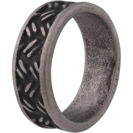 Bague acier - effet vieilli - T 54 à 72