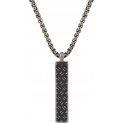 Collier acier - effet vieilli - 45+5cm