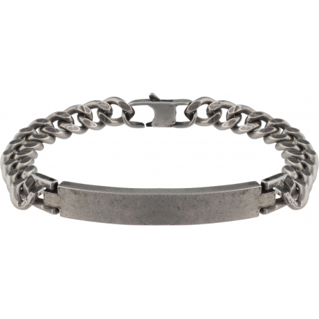 Bracelet acier - effet vieilli - 23cm