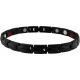 Bracelet en acier - noir - magnétique - 21cm