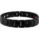 Bracelet en acier - noir - magnétique - 21cm