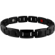 Bracelet en acier - noir - magnétique - 21cm