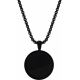 Collier en acier - noir - onyx 20mm - 50+10cm