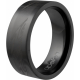 Bague en zirconium - noir - imitation damas - 8mm - T56 à 70