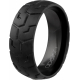 Bague en zirconium - noir - imitation pneu - 8mm - T56 à 70