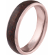 Bague tungstène rosé- miettes d'onyx royal - 6mm - T52 à 64