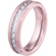 Bague en titane rosé - 5mm - zircons - T50 à 64