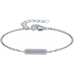 Bracelet en titane - zircons - 16+4cm