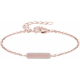 Bracelet en titane rosé - zircons - 16+4cm