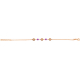 Bracelet argent rosé - arbre de vie - améthyste - 2g - longueur : 15+5CM