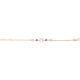 Bracelet argent rosé - fer de cheval - trèfle - améthyste 1,8g - longueur : 15+5CM