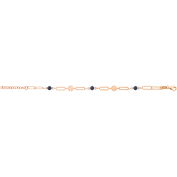 Bracelet argent rosé - arbre de vie - iolite - 2,7g - longueur : 15+5CM