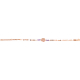 Bracelet argent rosé - arbre de vie - améthyste - 1,6g - longueur : 15+5CM