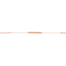 Bracelet argent rosé - pierre de lune 3g - longueur : 15+5CM