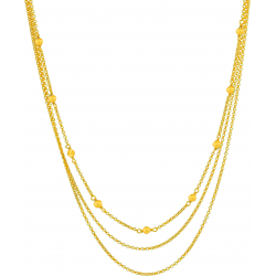 collier argent doré - quartz lémon 4,4g - longueur : 40+7CM