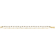 Bracelet argent doré - spinel noir 3g - longueur : 15+5CM
