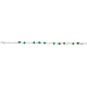 Bracelet argent rhodié - perles véritables - agate verte - 3,5g - longueur : 15+5CM