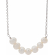 Collier argent rhodié 2,7g - 6 perles de culture blanches - 40+5cm